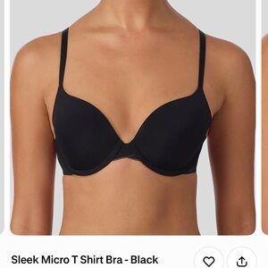 Sleek Micro T-Shirt Bra - Black - On Gossamer